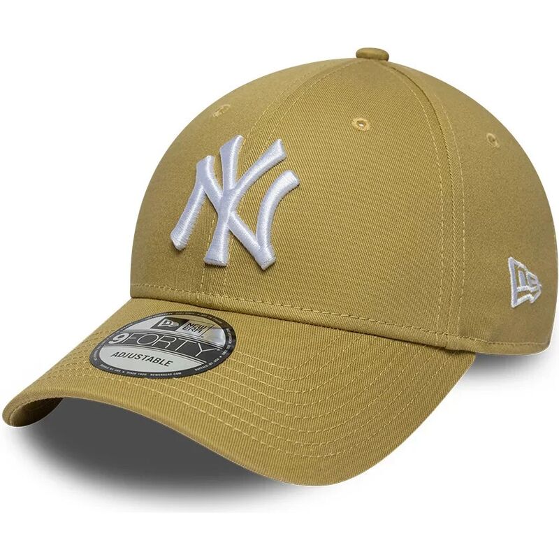 new-era-curved-brim-9forty-league-essential-new-york-yankees-mlb-khaki-adjustable-cap