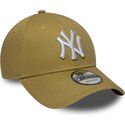 new-era-curved-brim-9forty-league-essential-new-york-yankees-mlb-khaki-adjustable-cap