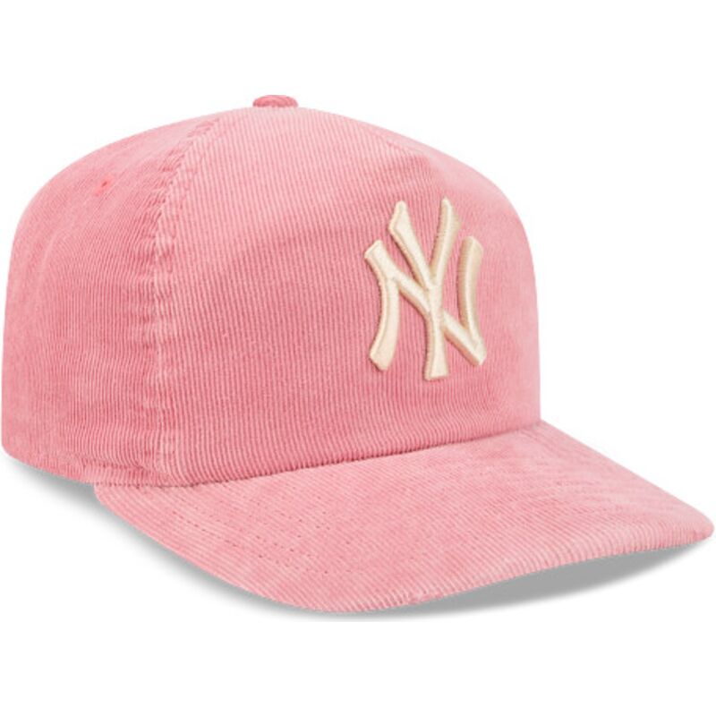 new-era-curved-brim-19twenty-precurved-corduroy-pastel-new-york-yankees-mlb-pink-adjustable-cap