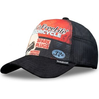 Rock’nFreeLife N°240 Spark Plugs Black and Red Trucker Hat