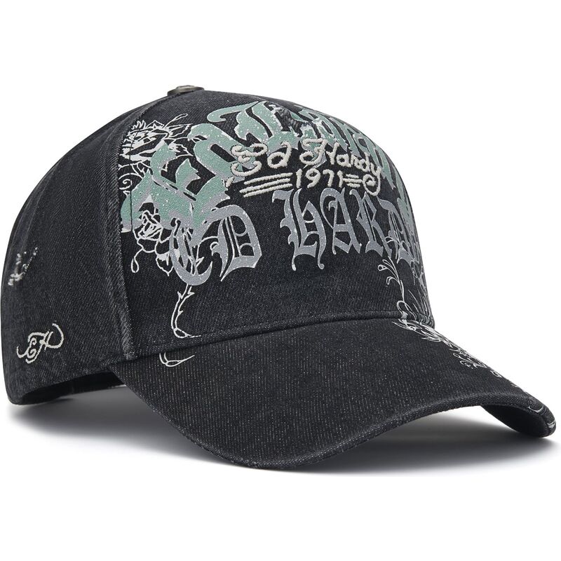 ed-hardy-curved-brim-distressed-floral-gothic-black-adjustable-cap ed-hardy-curved-brim-distressed-floral-gothic-black-adjustable-cap