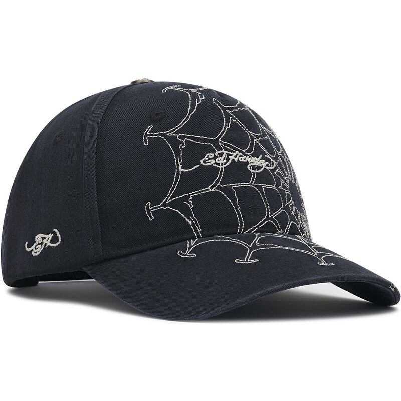 ed-hardy-curved-brim-spiderweb-black-and-white-adjustable-cap