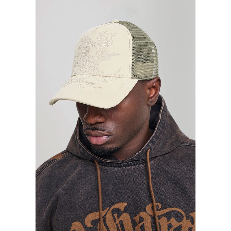 ed-hardy-outline-dragon-khaki-trucker-hat