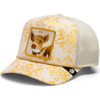 Goorin Bros. Pig Ate Gilded Beast The Farm Golden and White Trucker Hat