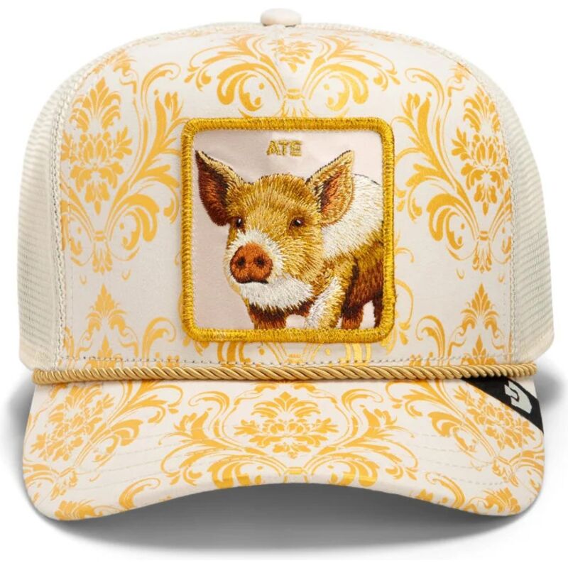 goorin-bros-pig-ate-gilded-beast-the-farm-golden-and-white-trucker-hat