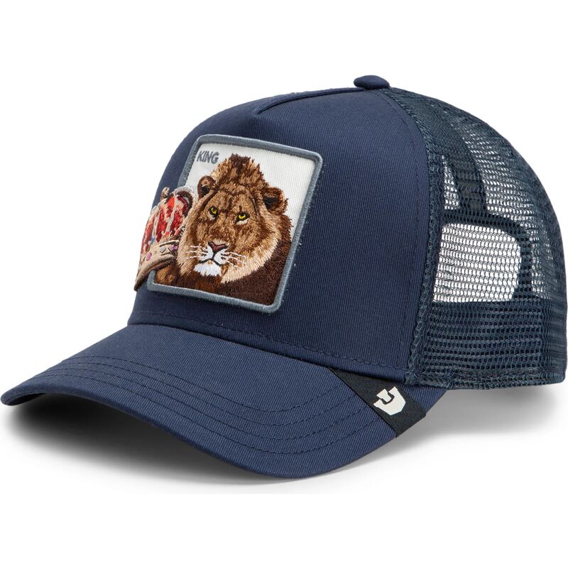 goorin-bros-lion-royal-stay-royal-sidekick-the-farm-blue-trucker-hat goorin-bros-lion-royal-stay-royal-sidekick-the-farm-blue-trucker-hat