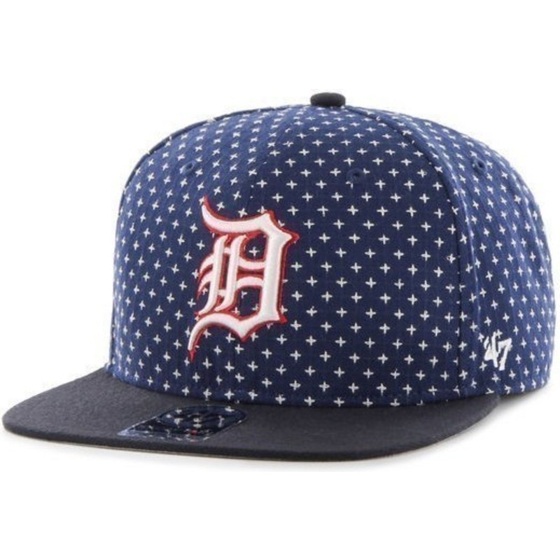 47-brand-flat-brim-cross-print-mlb-detroit-tigers-navy-blue-snapback-cap