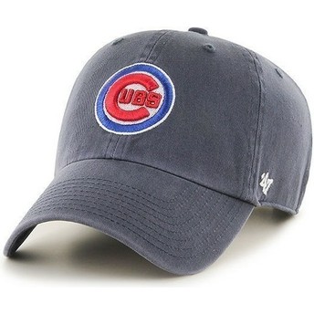 47 Brand Curved Brim Front Logo MLB Chicago Cubs Navy Blue Cap