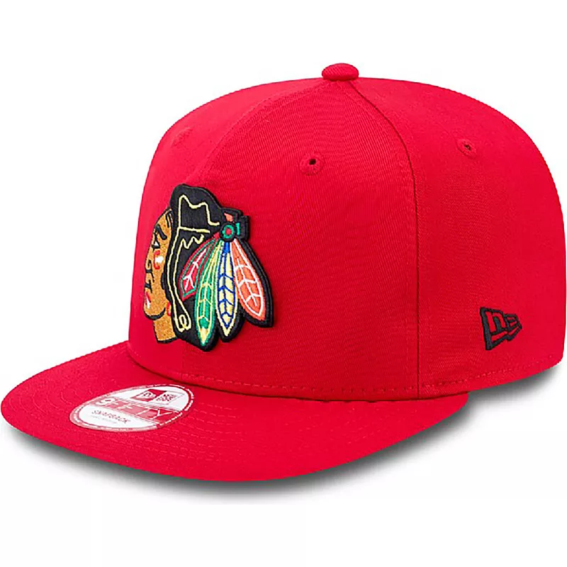 new-era-flat-brim-9fifty-cotton-block-chicago-blackhawks-nhl-red-snapback-cap